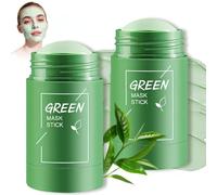 2 Piezas Máscara de Té Verde,Green Tea Stick Cleansing Mask,Limpieza Profunda de Poros,Eliminación de Puntos Negros & Control de Grasa,Apto Para Mujeres y Hombres