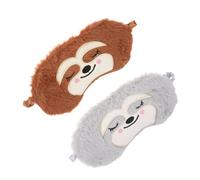 2 Piezas Máscara Peluche Blackout Suave para Adultos y Cartoon con Aislamiento Total de Luz