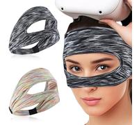 2 Piezas Máscara VR para Auriculares Meta Quest 3/Quest 3S,máscara VR lavable transpirable, para VR Auriculares PS VR2/Meta Quest Pro/Meta Quest 2/Oculus Quest 2/HTC Vive (Gris+Color)