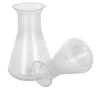 2 Piezas Matraz Cónico de Laboratorio de Plástico 50ml 100 Ml | Uso en Laboratorio y Campo, Resistencia Química, Portátil y Salpicaduras, Juego Reutilizable con Graduación Precisa