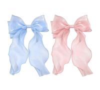 2 Piezas Mellas De Maleta, Horquillas De Arco, Lindas Horquillas Dulces, Accesorios Para El Peinado, Accesorios Para El Cabello Para Mujeres (Azul, Rosa).