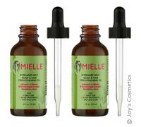 2 Piezas Mielle Organics Aceite Fortalecedor Romero Menta para Cuero Cabelludo
