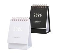 2 Piezas Mini Calendario De Sobremesa 2025-2026, Calendario de Bolsillo de Julio 2025 a Diciembre 2026, Pequeño Calendario Mensual de Escritorio, Planificador Año Académico para Casa Oficina Escuela