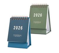 2 Piezas Mini Calendario De Sobremesa 2025-2026, Calendario de Bolsillo de Julio 2025 a Diciembre 2026, Pequeño Calendario Mensual de Escritorio, Planificador Año Académico para Casa Oficina Escuela