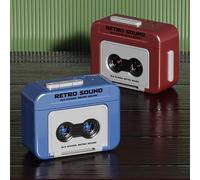 2 Piezas Mini Llavero con Grabadora Retro - Forma De Cassette con Función De Grabación | Colgante Decorativo con De Música para Amantes De Lo Vintage