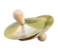 2 Piezas Mini platillos de Mano, Cobre excelente Sonido Mini Gong címes de Marcha con manijas de Madera para niños Banda de Ritmo para niños