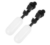 2 Piezas Mini Válvula de Bola Flotante de Cierre Automático 1/2 | Prevención de Desbordamiento, Detección Automática del Nivel de Agua, Plástico Negro, para Acuarios y Oficinas