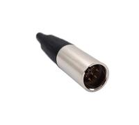2 piezas Mini XLR 3/4/5/6/7 pines hembra/macho conector macho pequeño XLR conector de audio for micrófono recto for soldadura de cable(6Pin male plug)