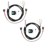 2 Piezas Módulos de Sensor de Temperatura con Cable de 1m, Sonda de Acero Inoxidable Impermeable, Chip Sensor de Temperatura para Arduino y Raspberry Pi