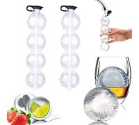 2 Piezas Molde De Cubitos De Hielo,Reutilizables Molde De Cubitos De Hielo,Molde Cubitos Hielo Formas Redondos,Molde de Silicona Para Hockey,para Congelar Cola,Cócteles,Whisky y Vino