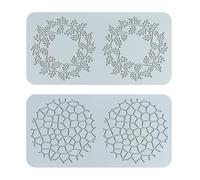 2 Piezas Molde de encaje para pasteles, Alfombrilla de Encaje de Silicona, molde de impresión de artesanía de azúcar, para Decoración de Platos, Decoración Pasteles, Postres y Pasteles