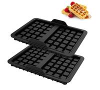 2 piezas Molde de silicona para gofres para gofrera Ninja, accesorios para Airfryer Compatible con AF400EU, AF451EU y SL400EU, bandeja de horneado doble, accesorios para freidora de aire caliente