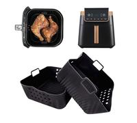 2 Piezas Molde de silicona para Ninja Airfryer Max Pro 6,2L AF180EU, Accesorios reutilizables Ninja Freidora de Aire insertos de silicona para 6,2L AF181 4,7L AF140EU Philips HD9270