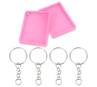 2 Piezas Molde de Silicona Rosa con Diseño Musical DIY | Resina y Manualidades, Desmolde Fácil, Incluye Aros, Adecuado para Llaves y Adornos