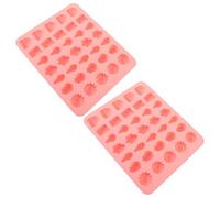 2 Piezas Molde de Silicona Rosa Formas de Helado y Sol | Desmolde Fácil, Plegable y Antideslizante, Uso Versátil en Fiestas y Eventos Infantiles, para Piruletas