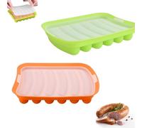 2 Piezas Molde Perro Caliente, Molde de Salchicha, Salchicha Silicona Molde, Salchicha Decoración Moldes, Salchicha Hot Dog Jamón Silicona Molde, Molde Salchicha Perros Calientes
