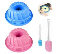2 Piezas Molde Silicona Bizcocho de Cake, Molde para Donuts Redondo