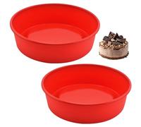 2 Piezas Molde Silicona Bizcocho Redondos 8 Pulgadas Moldes Silicona Reposteria Redondo 20Cm Antiadherente, Suave Molde Bizcocho Silicona, Molde Silicona Horno para Pastel Reposteria Cumpleaos