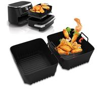 2 Piezas Molde Silicona Freidora de Aire, Accesorios Freidora Sin Aceite, Molde de Air Fryer Accessories Freidora Bandeja Silicona para Ninja Foodi Flexdrawer 10.4 L AF500EU