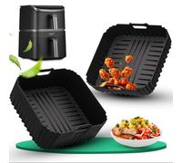 2 Piezas Molde Silicona Freidora de Aire para COSORI Turbo Tower Pro 10.8L Freidora de Aire Double Stack/CAF-DC112-ADE (6.5L y 4.3L) - Accesorios Esenciales para Cocinar con Facilidad y Eficiencia