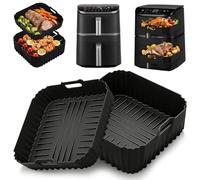 2 Piezas Molde Silicona Freidora de Aire para COSORI Turbo Tower Pro Smart 10,8L Double Stack, Moldes Silicona Air Fryer para Cosori Turbo Tower Pro Smart 6,5L/4,3L Air Fryer Accesorios