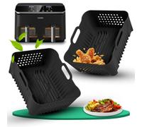 2 Piezas Molde Silicona Reutilizables para COSORI Dual Blaze 8.5L Freidora de Aire (CAF-R901-AE) - Accesorios para Cocinar Sano y Limpiar en Segundos