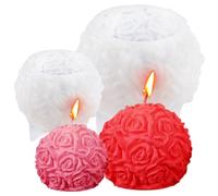 2 Piezas Molde Velas en Forma de Rosas (70 mm/90 mm), Moldes Silicona 3d Flores, Diy para Velas, Molde de Flores de Silicona para Velas Diy, Jabón, Artesanía en Resina de Yeso