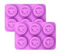 2 Piezas Moldes de Jabón de Silicona de Abeja, Molde de Silicona para Jabón de Panal de Abeja, Diseño Redondo de Abeja de Abeja, para Jabones Hechos a Mano, Pasteles, Manualidades de Resina