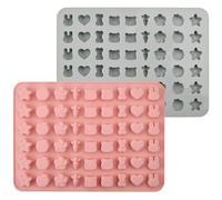 2 Piezas Moldes De Silicona Para Caramelos, Moldes Silicona, Moldes Para Chocolate, Moldes Ositos Gominola, Moldes De CorazóN Para Chocolate, Dulces, Gelatina Con PudíN, Reutilizables