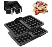 2 Piezas Moldes de Silicona para Gofres, Compatible con Ninja AF300EU, AF400EU, AF451EU, SL400EU y AF500DE, Accesorios Airfryer Reutilizable y Apilables, Moldes para Gofres Freidora de Aire