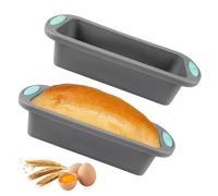 2 Piezas Moldes de Silicona para Hornear Pan,Molde de Silicona Rectangular Reposteria,molde Bizcocho Antiadherente para Pasteles y Pan Tostado,Apto para Lavavajillas,sin BPA,27.8 x 12 x 6.5 cm