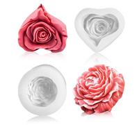 2 Piezas Moldes para Velas Flores Moldes de Silicona para Velas Molde de Silicona 3d para Velas Se Puede Utilizar para Hacer Velas Aromaterapia Jabón Dulces Postres y Decoraciones de Interior