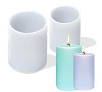 2 Piezas Moldes para Velas, Silicone Candle Mold, Moldes Para Velas Cilíndricas, Moldes para Hacer Jabón Hecho a Mano, para Hacer Velas Hechas Mano Aromaterapia