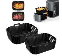 2 Piezas Moldes Silicona Freidora de Aire, Bandeja Accesorios para Ninja Double Pile XL SL400EU, Para fordi Max zona doble af400eu af300eu 7.6-9.5L