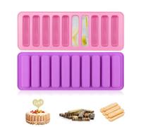 2 Piezas Moldes Silicona, Molde Barritas Energeticas 10 Cavidades Pequeño Moldes Antiadherente Molde de Silicona Sin BPA Barra Energética para Barra de Galletas Cubitos