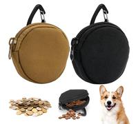 2 Piezas Monedero de Tela Oxford Estuche Mini Redondo Impermeable EDC Monedero Militares Bolsas con Cierre de Cremallera Llavero Monedero Pequeño para Monedas, Auriculares y Llaves Bolsa Chuches