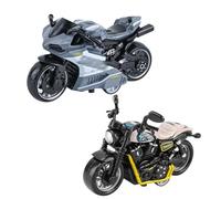 2 Piezas Moto Juguete,Motocicleta Juguete de Aleación,Mini Maqueta Moto,Juguete de Modelo de Motocicleta,Para Juegos Educativos Para NiñOs Y NiñAs, Regalo De Fiesta De CumpleañOs（rosa y gris）