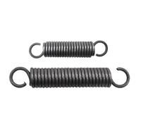 2 Piezas Muelle de extensión de acero para muelles con gancho spring, diámetro del alambre 1.0mm, OD 7mm, Longitud 240mm, Resorte de tensión de fuerza