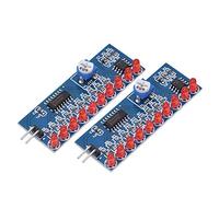 2 piezas NE555 + CD4017 LED Chaser Módulo de luz de flujo de agua Kit de bricolaje Circuito electrónico, compuesto de circuito de generación de reloj y circuito de contador decimal