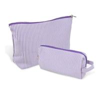 2 Piezas Neceser de Cosméticos para Mujer, Bolsa de Cosméticos de Viaje, Necesers Maquillaje Organizador de Gran Capacidad, Regalo para Mujeres, Novias, Mejores Amigas con Neceser Pequeño