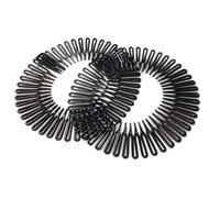 2 piezas negro peine elástico circular completo peine de plástico diadema diadema accesorios para el pelo largo y corto diadema y diademas accesorios para el cabello largo y corto