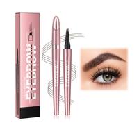 2 Piezas Nuevo Lápiz de Cejas Mágico, Lápiz de Cejas 3D Resistente al Agua, Lápiz Cejas para Cejas Naturales, Lápiz de Cejas Preciso con 4 Puntas (B-Marrón oscuro)