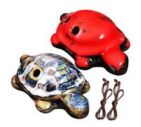 2 Piezas Ocarina Introductoria Collar De Ocarina Instrumento De Didgeridoo Gongs Ocarina Agujero Cosas De Rana Mini Ocarina Instrumentos Instrumento Güiro Ballena Porcelana Blanca ifundom