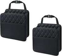 2 Piezas Organizador Asiento Trasero Coche para Nissan Z RZ34 2023-2026 | Organizador de asiento de coche en cuero Equipado con una malla y prácticos bolsillos laterales para maximizar su espacio