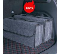 2 Piezas Organizador de Maletero para Coche, Pack Combinado Ahorrador de y Duradero, Contenedores Robustos Distribuidos Económicamente Ideales SUVs, Autos o Viajes - Accesorio Unisex