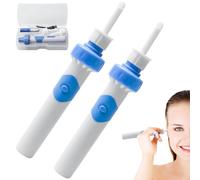 2 piezas Oroclear Oroclear Oroclear Limpiador de cerumen con 2 cabezales de repuesto lavables y batería, dispositivo de succión seguro y suave para niños y adultos