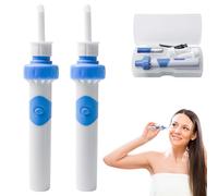 2 piezas Oroclear Oroclear Succionador de cerumen, Podomax Oroclear Limpiador de cerumen con 2 cabezales de repuesto lavables y batería, seguro y suave dispositivo de succión para adultos