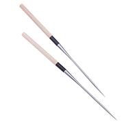2 Piezas Palillos De Sashimi Palillos De Moribashi Palillo De Transferencia De Sashimi Inoxidable Palillos De Sushi De Metal Palillos Hechos a Mano Madera Delicado Alimento Viajar