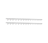 2 Piezas Paneles De Listones Con 30 Ganchos Largos, 11,8~63 Pulgadas De Largo Paneles De Listones Para Pared Para Cocina, Garaje, Tienda Minorista Herramientas Tablero De Listones(Length: 70CM)