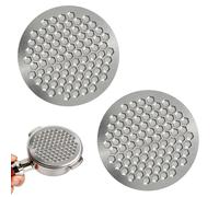 2 piezas Pantalla de Puck 54mm Acero Inoxidable, Filtro Ultrafino de 0,8mm para Extracción Uniforme Metálico Reutilizable Compatible Para Cestas Estándar Compatible Con Mango De Café